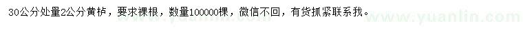 求購30量2公分黃櫨