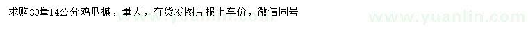 求購30量14公分雞爪槭