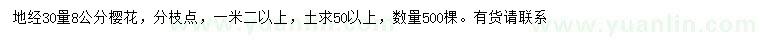 求購地徑30量8公分櫻花