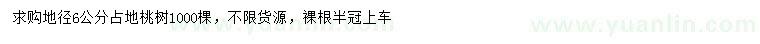 求購(gòu)地徑6公分占地桃樹(shù)