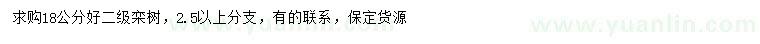 求購18公分欒樹