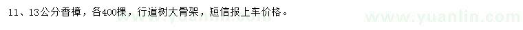 求購11、13公分香樟