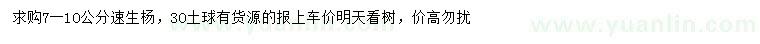 求購(gòu)7-10公分速生楊