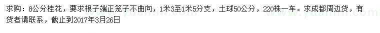 求購8公分桂花