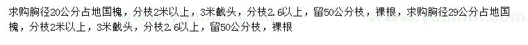 求購(gòu)胸徑20、29公分占地國(guó)槐