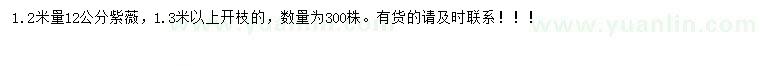 求購(gòu)1.2米量12公分紫薇