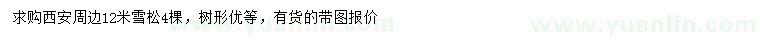 求購(gòu)12米雪松