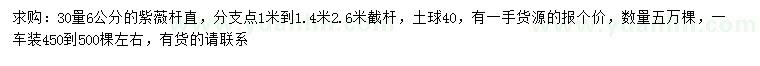 求購(gòu)30量6公分紫薇