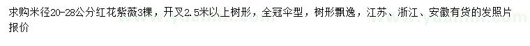 求購(gòu)米徑20-28公分紅花紫薇