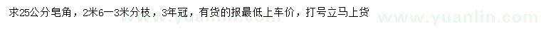 求購25公分皂角