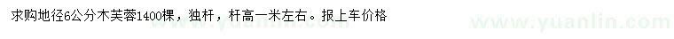 求購地徑6公分木芙蓉