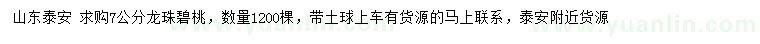 求購(gòu)7公分龍珠碧桃