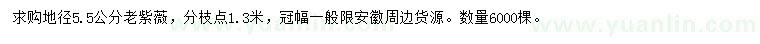 求購地徑5.5公分老紫薇