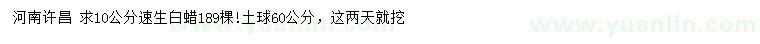 求購10公分速生白蠟