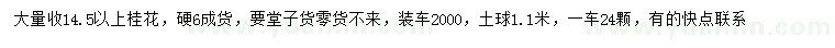 求購(gòu)14.5公分以上桂花