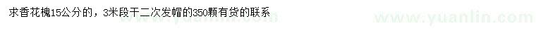 求購15公分香花槐
