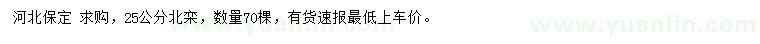 求購25公分北欒