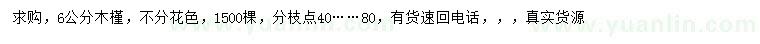 求購6公分木槿