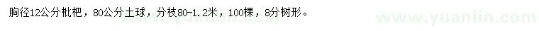 求購(gòu)胸徑12公分枇杷