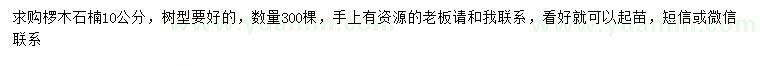 求購10公分欏木石楠