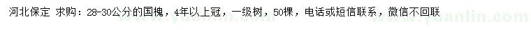 求購28-30公分國槐
