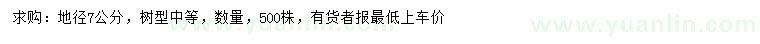求購地徑7公分雞爪戚