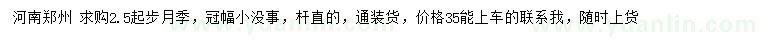 求購(gòu)2.5米起步月季