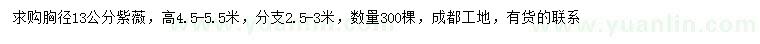 求購(gòu)胸徑13公分紫薇