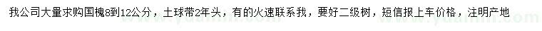 求購8-12公分國槐