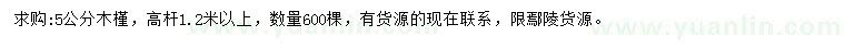 求購5公分木槿