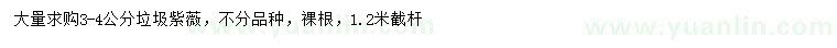 求購3-4公分垃圾紫薇