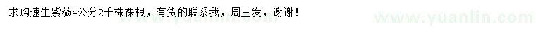 求購(gòu)4公分速生紫薇