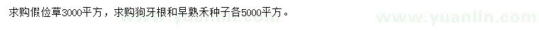 求購假儉草、狗牙根、早熟禾種子