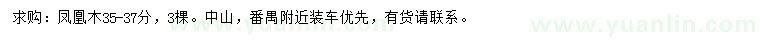 求購35-37公分鳳凰木