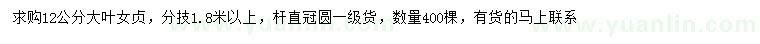 求購(gòu)12公分大葉女貞