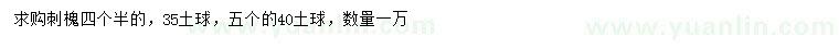 求購(gòu)4.5公分刺槐