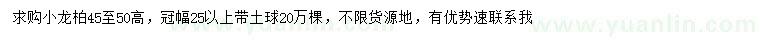 求購高45-50公分小龍柏