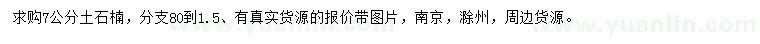 求購(gòu)7公分土石楠