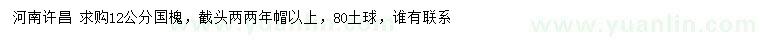求購12公分國槐