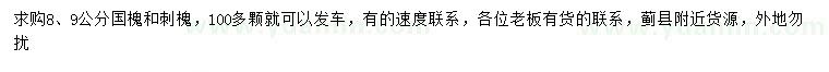 求購8、9公分國槐、刺槐