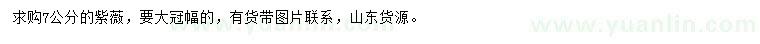 求購7公分紫薇