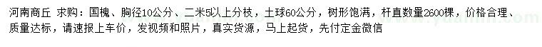求購胸徑10公分國槐