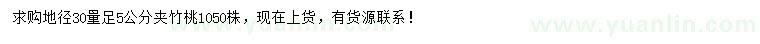 求購(gòu)地徑30量足5公分夾竹桃