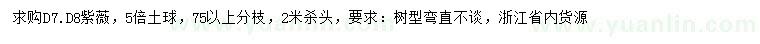 求購地徑7、8公分紫薇