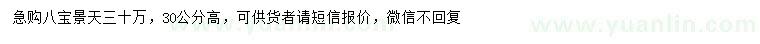 求購高30公分八寶景天