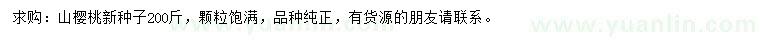 求購山櫻桃新種