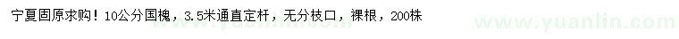 求購(gòu)10公分國(guó)槐