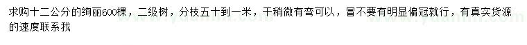 求購12公分絢麗海棠