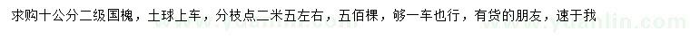求購(gòu)10公分國(guó)槐