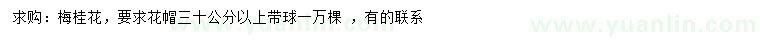 求購(gòu)梅桂花